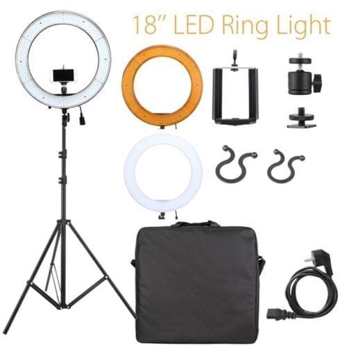 Camera Photo Studio Phone Video 18inch 55W 240PCS LED Ring Light 5500K Photography Dimmable Ring Lamp With 200CM Tripod