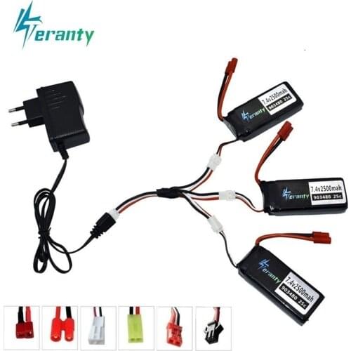 2s 7.4v battery Charger Sets for Syma X8C X8W X8G X8 RC Quadcopter Parts for 12428 12423 RC Car Parts 7.4v 2500mAh Lipo battery