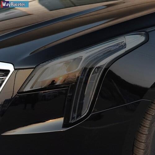 Car Headlight Protective Film Front Smoked Black TPU Sticker For Cadillac XT4 XT5 XT6 CT4 CT5 CT6 XTS ATS Escalade Accessories