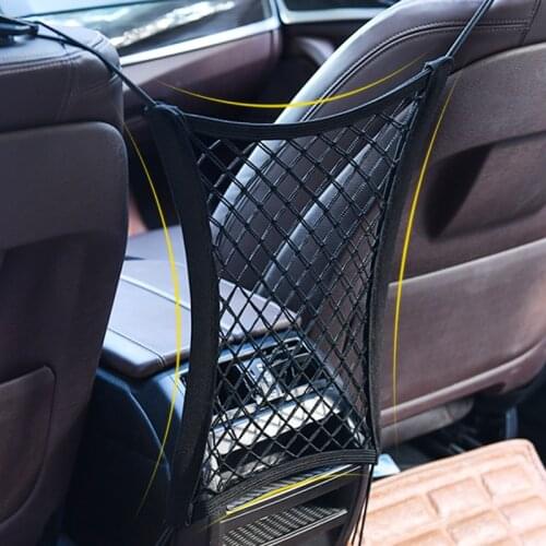 Car Styling Car Organizer Seat Back Storage Elastic Car Mesh Net Bag Between Bag Luggage Holder Pocket for Auto Vehicles