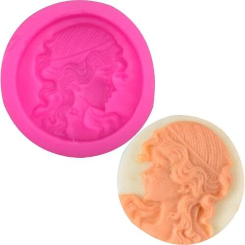 Free shipping mini beauty girl soap mould chocolate cake decorating tools DIY baking fondant silicone mold T0214