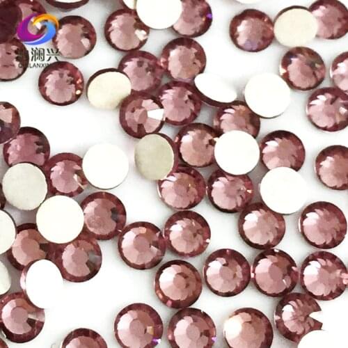 SS3-SS34 Light purple color Non HotFix flatback Top-level glass crystal 3D Nail Art Rhinestones diy Decorations MFQZ