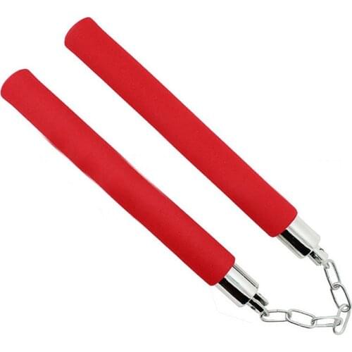 Martial Arts Nunchakus Weapon Foam Metal Chain Safe Sponge Nunchucks for Beginners MC889