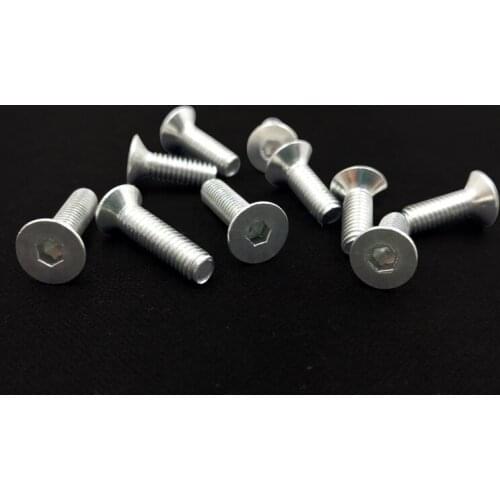 10pcs M5 M6 M8 aluminum alloy hex socket screws countersunk head machine screw equipment furniture bicycle bolts 45-75mm length