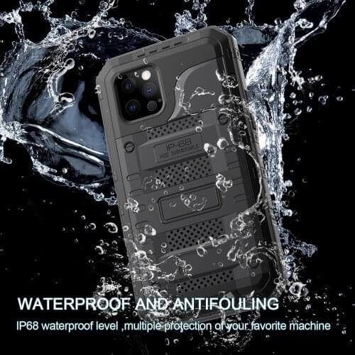 Armor waterproof case For Apple iPhone 12 Pro Max case cover Metal Coque Fundas shockproof For iphone12 Mini phone case luxury