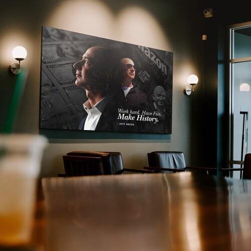 Jeff Bezos Quote Motivational Influential People High Quality Canvas And Poster Print Wall Decor Entrepreneur Businessman Canvas