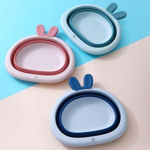 Baby Folding Washbasin Foldable Baby Basin for Washing Feet TPE PP Material Baby Bath Tub Basin for Different Body Parts