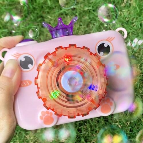 Kids Toys Bubble Camera Automatic Electric with Light Music Bubble Blower Machine Birthday Party Wedding Props