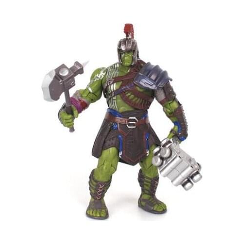 18CM Avengers Marvel Thor 3 Ragnarok Action Figure War Hammer Battle Axe Gladiator Hulk Movable Model PVC Action figure Toy