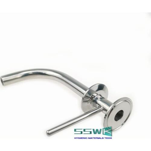 Stainless Steel SS304 3/4" (19mm OD) with 1.5" Tri Clamp Pickup Tube Home Brew Fitting Tri Clover Racking Arm
