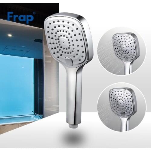 Frap Two Adjustment Water saving Square Shower Head ABS Plastic Hand Hold Bath Shower Bathroom Shower Head Accessories F004