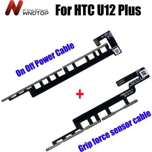 On Off Power Volume Button Flex Cable + Grip force sensor cable For HTC U12 PLUS 12+ U12Plus Phone Parts Replacement