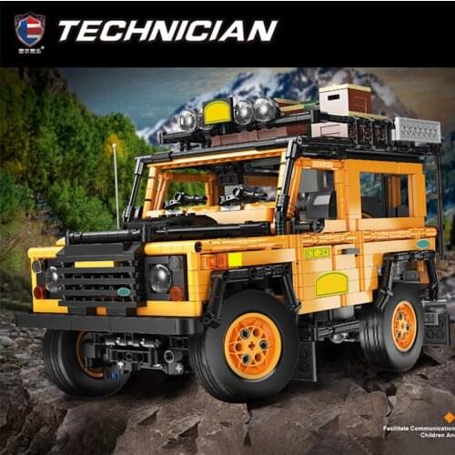 J908 Land Guardian Jeep Off-Road Vehicle Static Edition Technology Machinery Series Assembled Inserted Building Block Toy Model