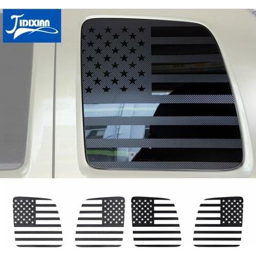 JIDIXIAN Car Rear Window Decoration Flag Decals Cover Trim Sticker for Jeep Liberty 1999-2007 Car Exterior Accessories