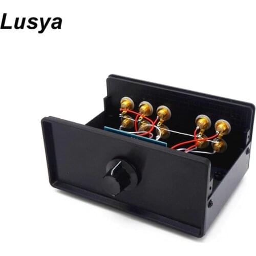 3-IN-2-OUT RCA signal input volume controller Passive preamplifier stereo audio switcher/splitter with case T1629