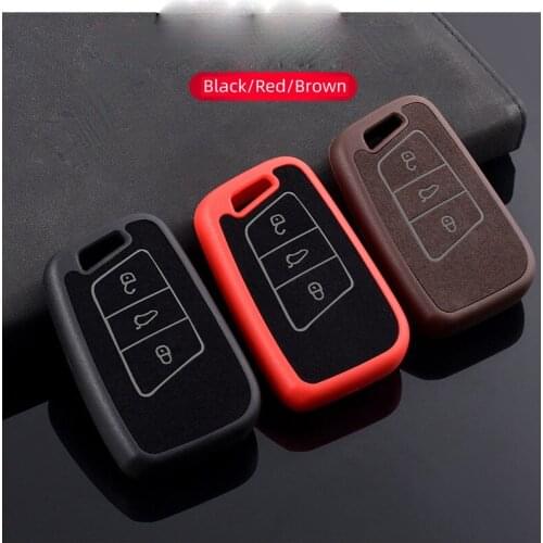 Leather TPU Key Case Cover For Volkswagen VW Golf 7 MK7 Tiguan Touran T-ROC For Skoda Octavia A7 Kodiaq RS For Seat Leon Ibiza