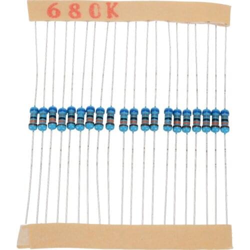 Mayitr 1460pcs1/4W Metal Film Resistor Kit Assortment Set Labelled 1% Precision Electronic Tools Parts