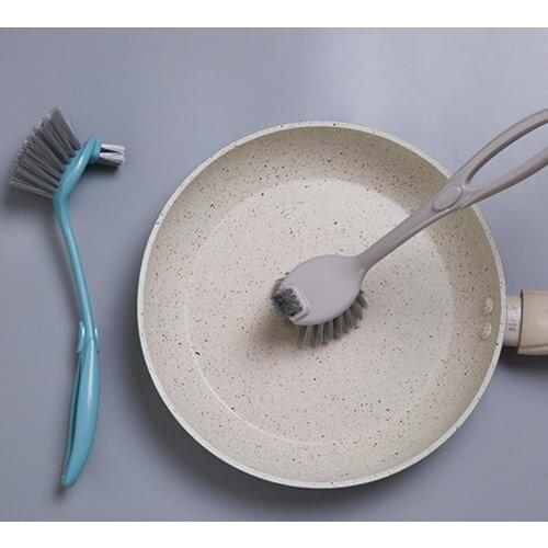 Multifunctional Kitchen Pot Cleaning Brush Household Long-handled Dishwashing Tool Pot Pans Dishes Cups Brush Durable