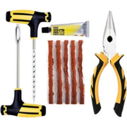 4-piece set of special small tire repair tools for car and motorcycle tire repair kits, emergency maintenance for car users