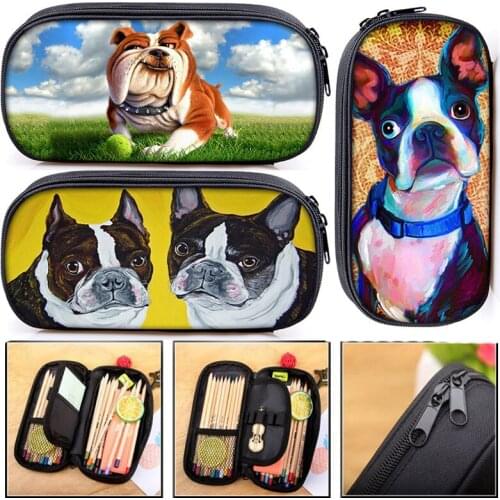 Golden Retriever / Bulldog / King Charles Spaniel Pencil Bag Printing Teenager Pencil Box Women Storage Bags Pencil Holder