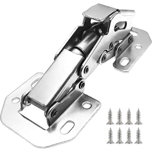 HOT Cabinet Hinge Bridge Concealed Hinge Soft Close 3inch 90 Degrees Easy Installation Hinges No Drilling Door Hinges ND
