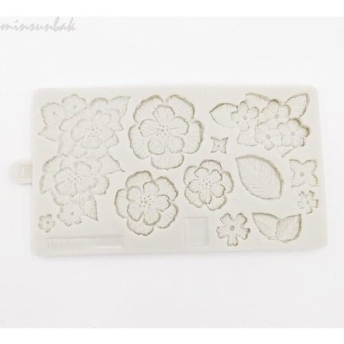Minsunbak Embossed Silicone Mold Embroidery Beautiful Shape Wedding Cake Decorating Tool Chocolate Gumpaste Mold