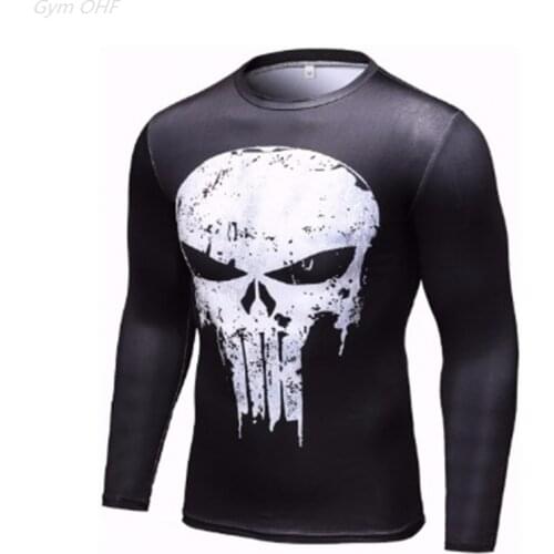 Brand New MMA Gym Shirt Men Sport T Shirt Long Sleeve Rash Guard Men Workout Training Fitness Top T-shirt Boxeo Rashgard Jerseys