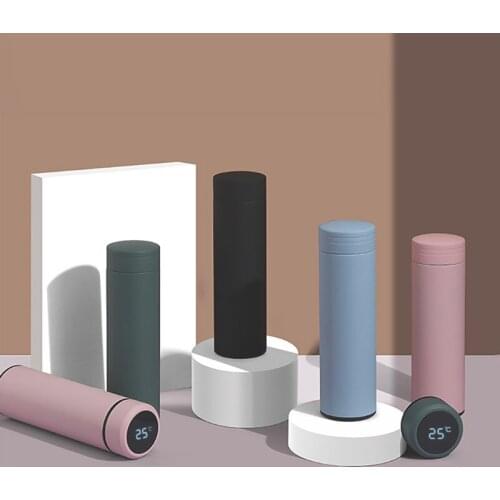 450ml Smart Thermos Bottle Temperature Display Hot Water Insulated Cup with Tea Filter 304 Stainless Steel Tumbler Vacuum Flask