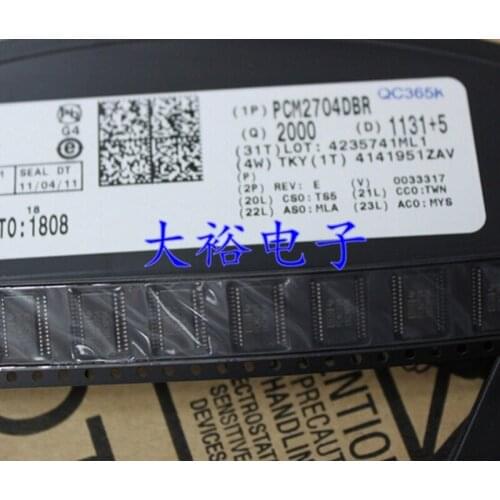 10pcs PCM2704 PCM2704DB PCM2704DBR 100% New and original