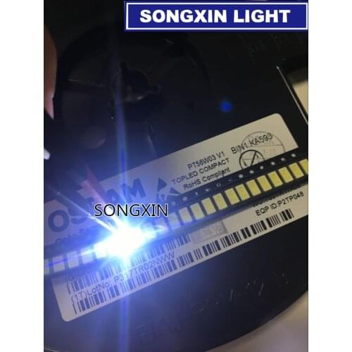 100pcs LED Backlight 0.5W 5630 3V Cool white LCD Backlight for TV TV Application PT56W03 V1