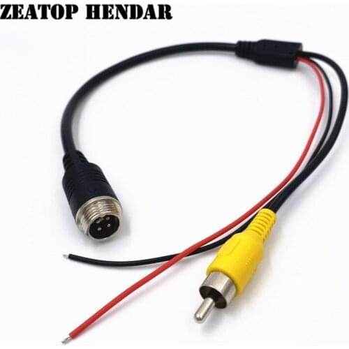 40Pcs M12 4Pin Aviation Male Plug to RCA Male + Red Black Power Cable AV Adapter for CCTV Camera Security DVR Microphone Wire