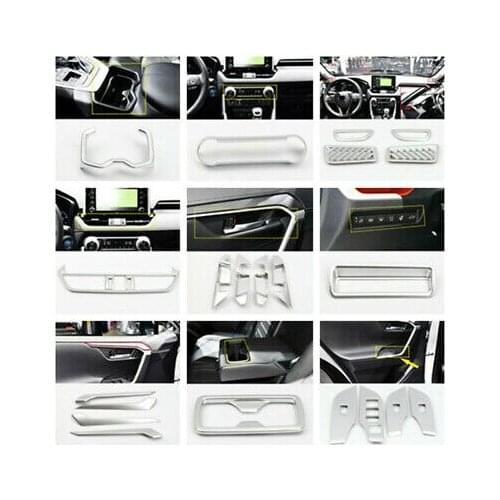 LHD Accessories Matte Interior Decorative Cover 21pcs For Toyota RAV4 2019-2021