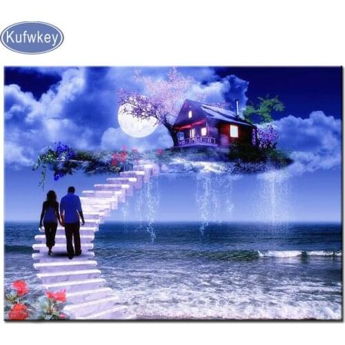 5d DIY Diamond Painting Full Square New Arrival heaven Scenic Diamond Mosaic 2019 Couple Diamond Art Rhinestones Pictures