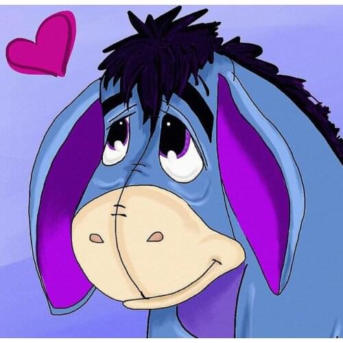 Diy Diamond Painting Disney Cartoon Donkey DIY Round Diamond Embroidery Mosaic Cross Stitch Kits 5d Home Decor Crafts