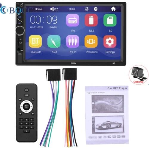 7" 2 DIN Car Stereo FM Radio MP5 Audio Player Autoradio In-Dash AUX Bluetooth Touch Screen TF Handfree