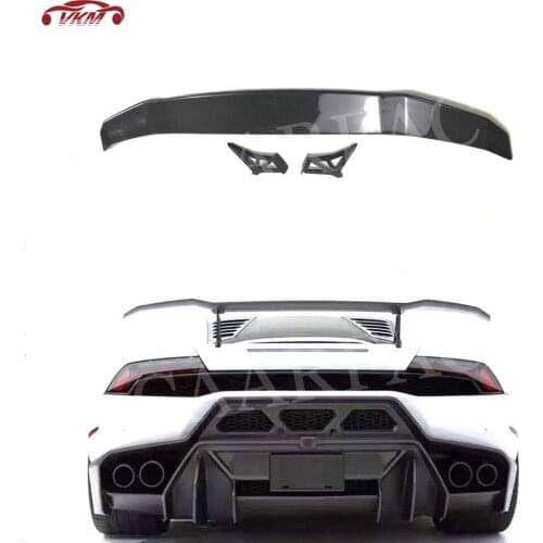 Carbon Fiber Material Rear Trunk Lip Wing Spoiler Case for Lamborghini Huracan LP610 LP580 2014 2015 2016 2017 2018 GT style