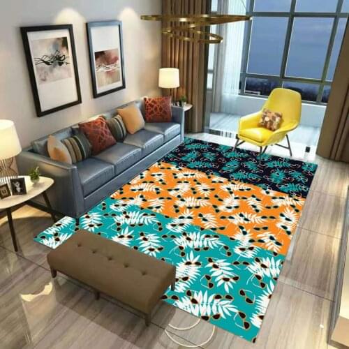 Colored leaves Carpet Mat for Living Room Doormat Flannel Print Bedroom Non-slip Floor Rug 03