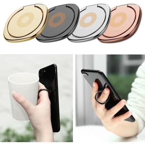 Finger Ring shape Phone Holder Stands Ultrathin 360 Degree Rotation Mobile Phone Finger Ring shape Stand Holder Desk Bracket