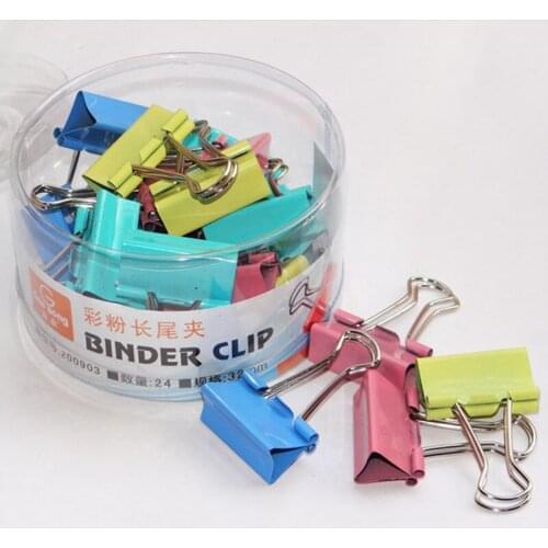 Office supplies 32mm long tail clip notes dovetail clip color bottled wholesale