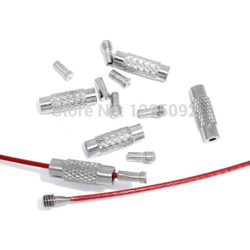 30Sets Sliver Tone Screw End Tip Caps Fit 1mm Bubble Gum Chokers Necklaces Jewelry Making Findings Charms Wholesale