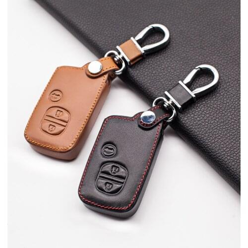 For Toyota Land Cruiser Prado 150 Camry Prius Crown For Subaru Foreste XV 3 button smart leather car remote control box
