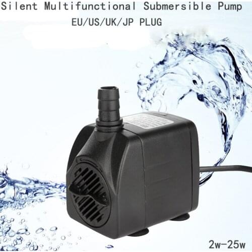 LeChong Multifunctional Submersible Pump 2/6/10/15/25W Aquarium Fish Tank Water Pump Silent Fountain Pump Pool Gardening Filter