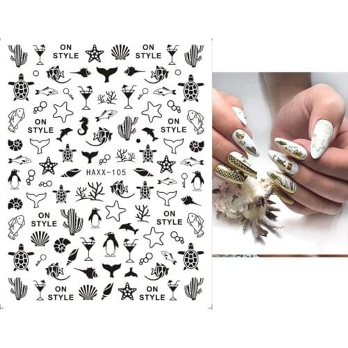Fashion Nails Art Manicure Back Glue Decal Decorations Design Nail Sticker For Nails Tips Beauty