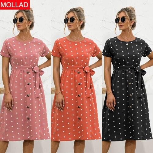 Летние платья на пуговицах MOLLAD China At AliExpress