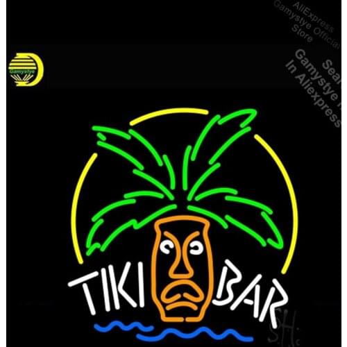 Neon Sign for Tiki Bar Logo Neon Bulb sign handcraft Glass bud light neon sign Glass Display Boards Neon Signs For Home neon art