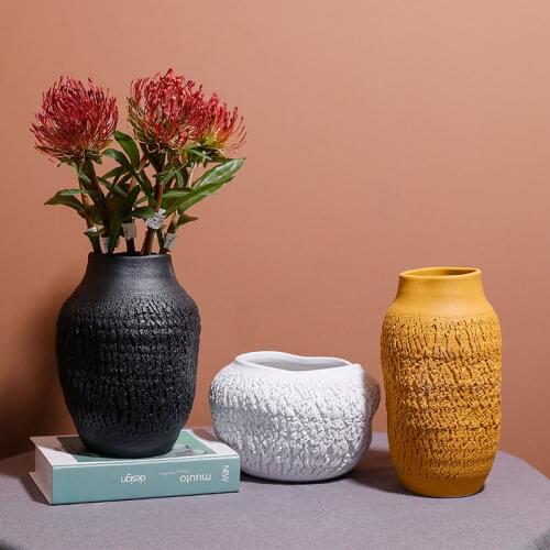 New Chinese Style Tree Pattern Ceramic Vase Decoration Model Room Soft Home Decoration Hallway TV Cabinet Flower Arrangement