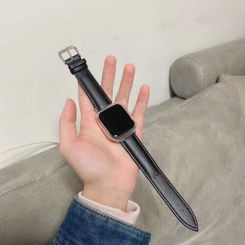 New design leather loop series 1 2 3 4 For Apple Watch Band 42MM 38MM 40mm 44mm for iWatch Strap Sports series 5 6 se