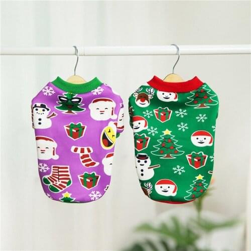 Christmas French Bulldog Dog Hoodie Clothes for Small Dogs Pets Clothing Winter Warm Pet Sweater Puppy Pug Pomeranian Sweatshirt