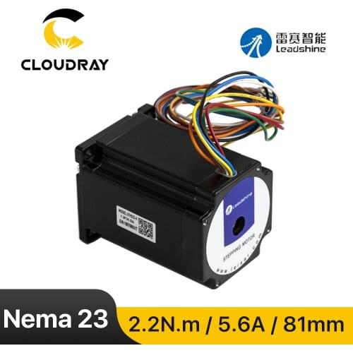 Leadshine Nema 23 Stepper Motor 2 phase 2.2 N.m 5.6A （57HS22） 8-lead Length 8m Shaft 8mm for CNC engraving milling machine