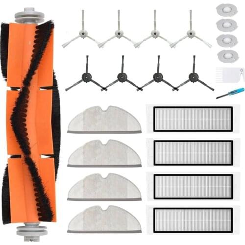 19pcs Replacement Accessories For Xiaomi For Roborock S5 Max S50 S51 Pure Vacuum Cleaner Parts Washable Hepa Filter Main Brush